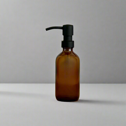 250ml Pump Bottle - Amber Glass